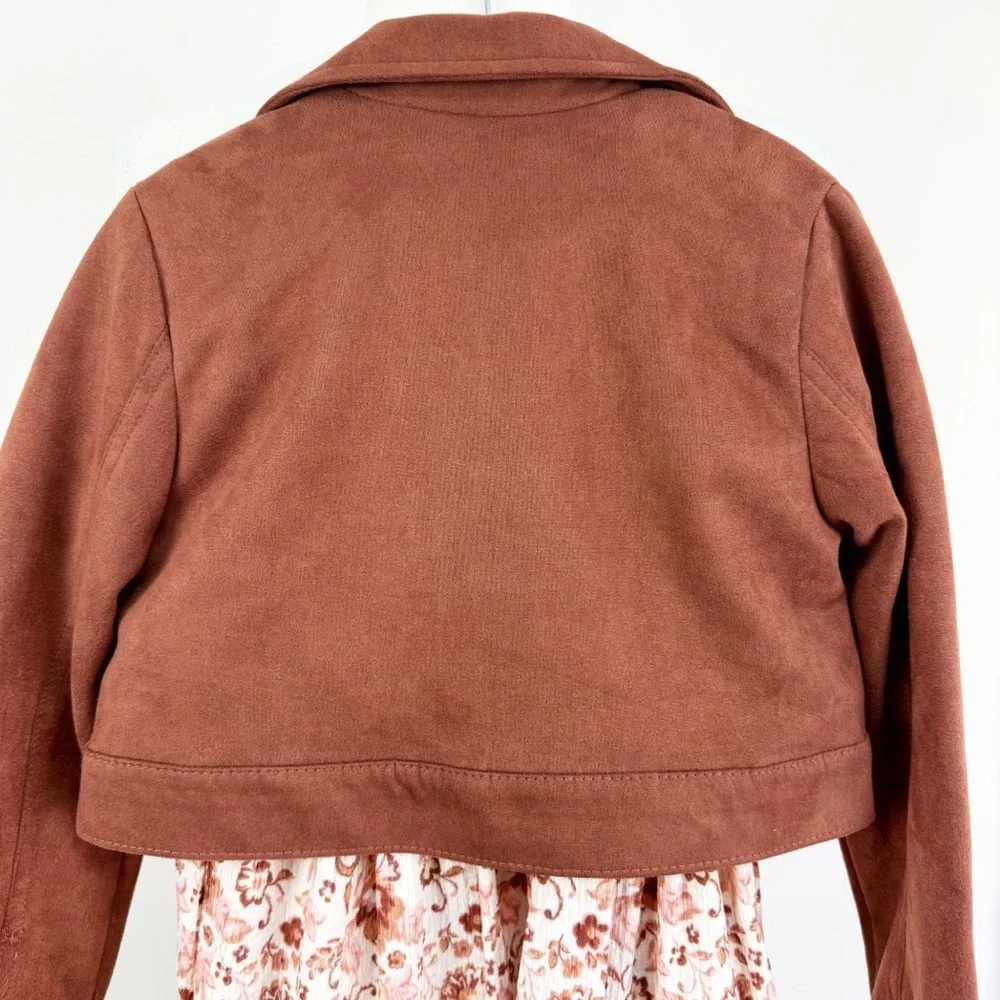 Nicole Miller Tan 2 pieces Jacket and Floral Dress